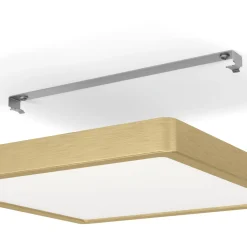 Plafondi EGLO Fueva 5 led 20,5W 28,5x28,5cm harjattu messinki/valkoinen