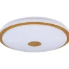 Plafondi EGLO Lanciano 1 led 35W Ø48cm valkoinen/puu