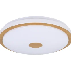 Plafondi EGLO Lanciano 1 led 24W Ø38cm valkoinen/puu