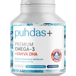 Premium Omega-3 Puhdas+ 50 kaps Vahva DHA