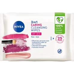 Puhdistusliina Nivea 25 kpl kuivalle ja herkälle iholle