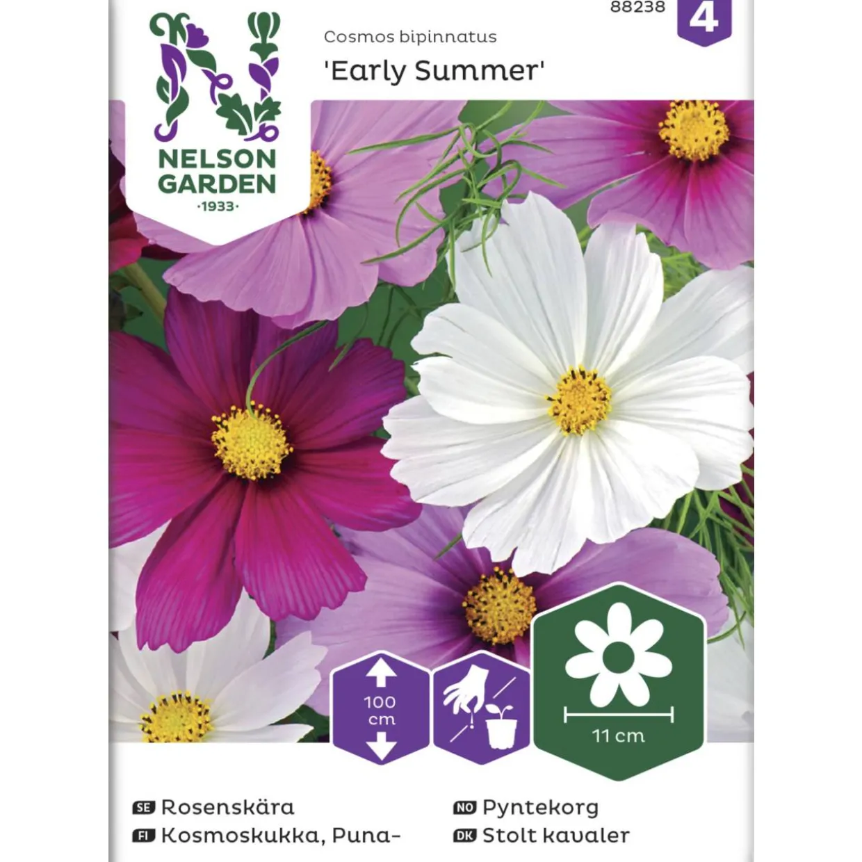 Punakosmoskukka siemen Nelson Garden Basic Early Summer