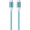 Punottu kaapeli Mobia USB-C, USB-C 30 W sininen, 1 m