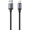 Punottu kaapeli Mobia USB-A, USB-C 60 W musta, 0,5 m