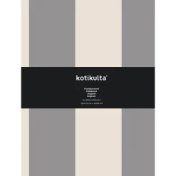 Pussilakanasetti Kotikulta 150 x 210 cm Block Stripe harmaa