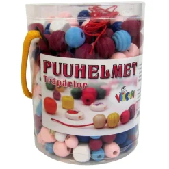 Puuhelmet ämpärissä