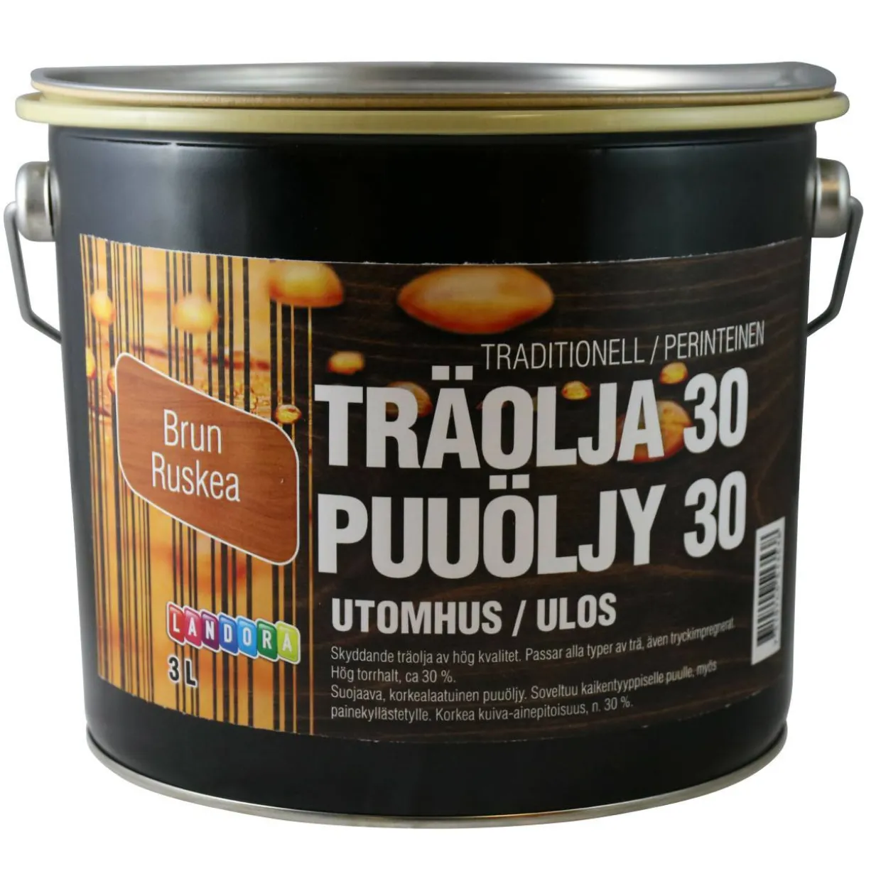 Puuöljy 30 3 l ruskea