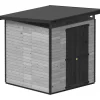 Puutarhavaja Upyard Strongbox XL, 203 x 203 x 230 cm, harmaa/musta