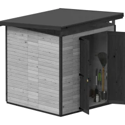 Puutarhavaja Upyard Strongbox XL, 203 x 203 x 230 cm, harmaa/musta