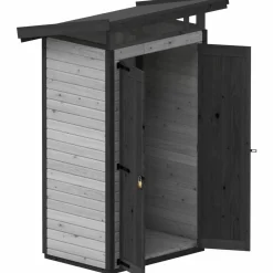 Puutarhavaja Upyard Strongbox S, 127 x 87 x 220 cm, harmaa/musta