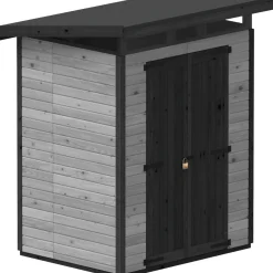 Puutarhavaja Upyard Strongbox M, 163 x 127 x 222 cm, harmaa/musta