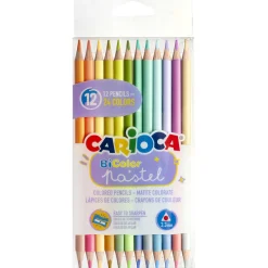 Puuvärikynä Carioca 12 kpl pastelli kaksipäinen