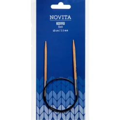 Pyöröpuikot Novita 40 cm 3,5 mm koivu