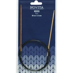 Pyöröpuikot Novita 80 cm 2,5 mm koivu