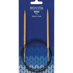 Pyöröpuikot Novita 80 cm 4,5 mm koivu