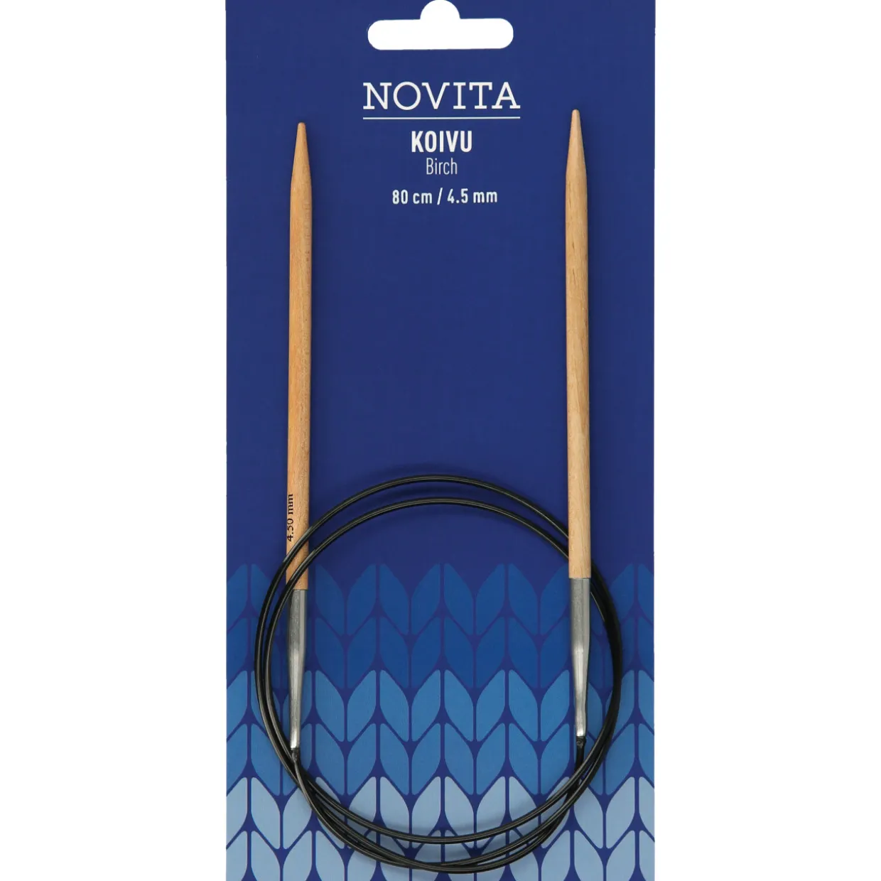 Pyöröpuikot Novita 80 cm 4,5 mm koivu