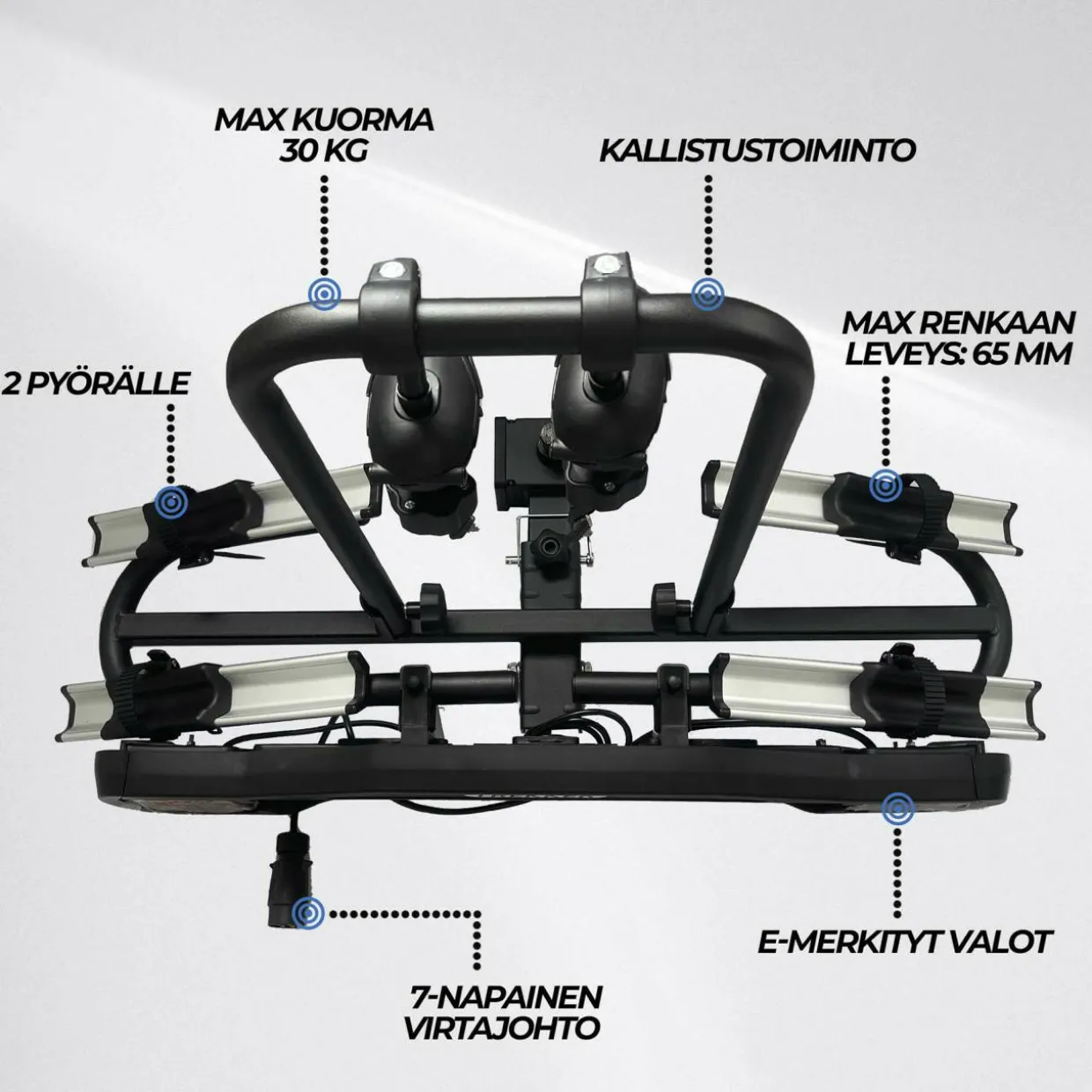 Pyöräteline autoon 2-pyörälle Trekker R200