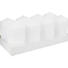 Pöytäkynttilä Kotikulta 8 kpl 5 x 7 cm valkoinen