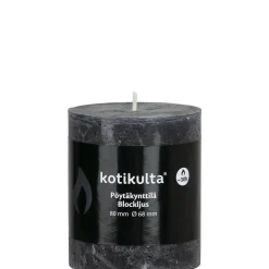 Pöytäkynttilä Kotikulta 68 x 80 mm Rustic antrasiitti