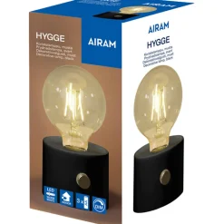 Pöytävalaisin Airam Hygge musta