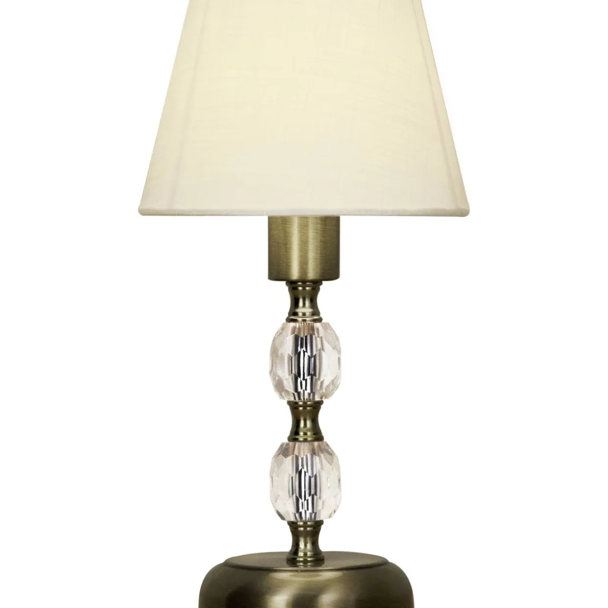Pöytävalaisin Aneta Lighting antiikkimessinki/valkoinen