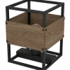 Pöytävalaisin EGLO Evesham 40W 19,5x19,5x25cm musta/tummanruskea puu