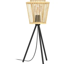 Pöytävalaisin EGLO Hykeham 40W 21x57cm puu/musta
