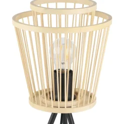 Pöytävalaisin EGLO Hykeham 40W 21x57cm puu/musta