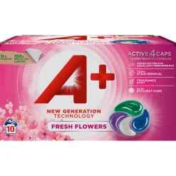 Pyykinpesukapselit A+ 10 kpl Active4 Fresh Flowers