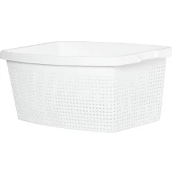 Pyykkikori 40 l Rattan valkoinen