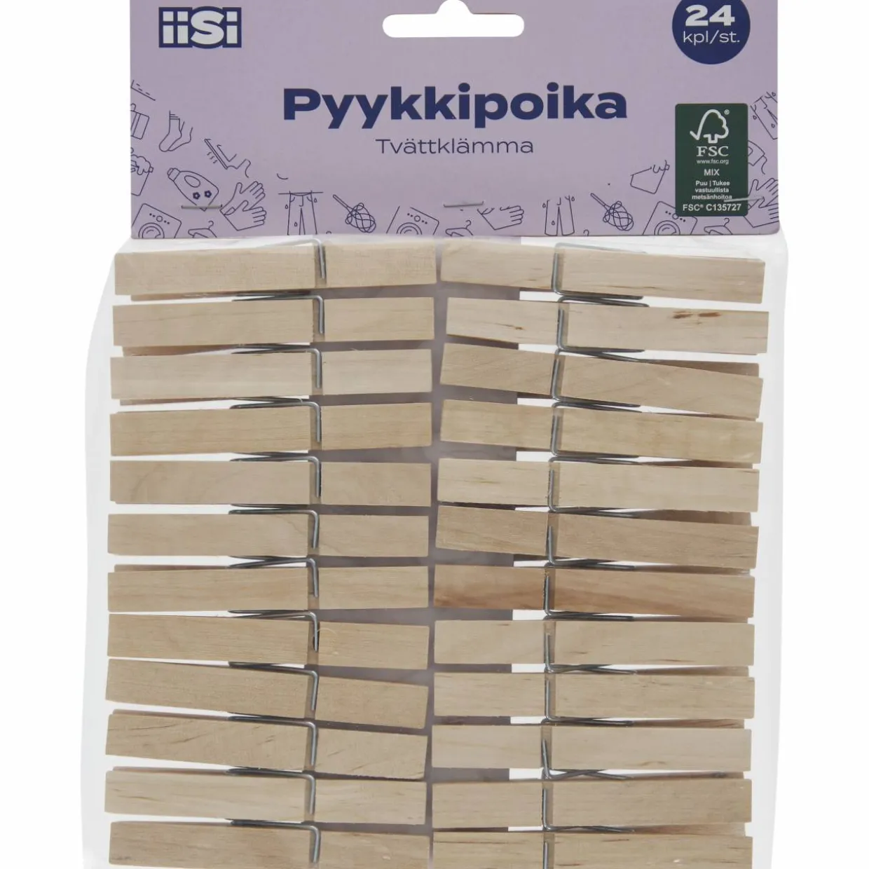 Pyykkipoika 24 kpl puu