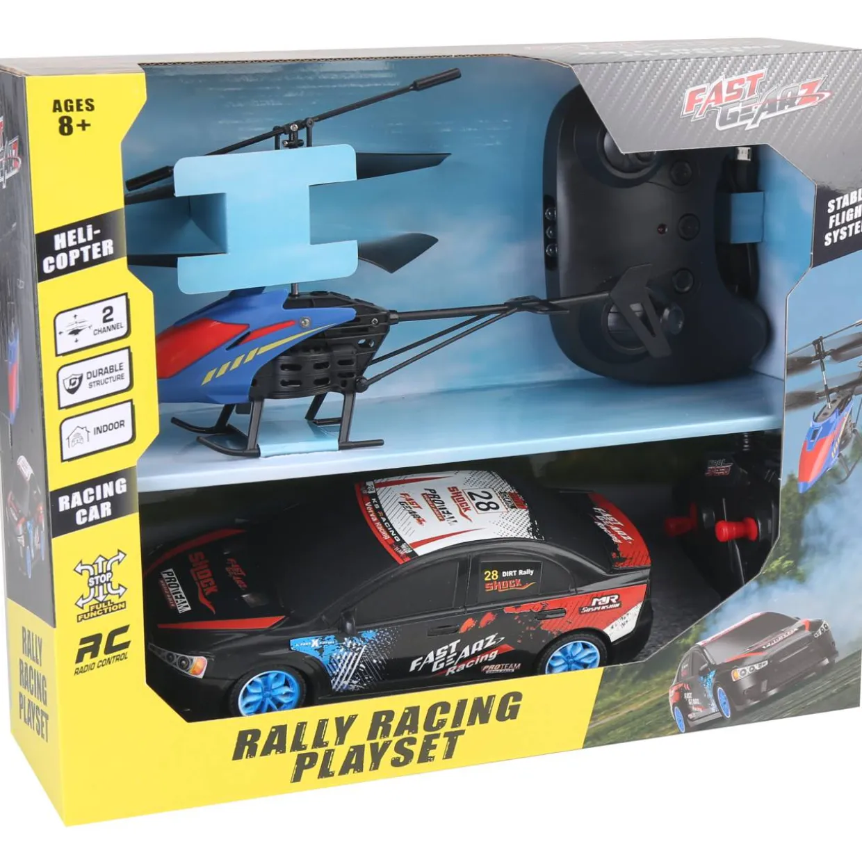 RC-auto ja RC-helikopteri