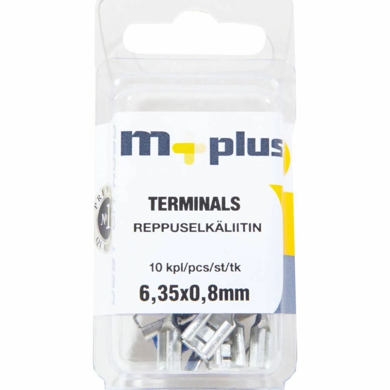 Reppuselkäliitin 6,35 x 0,8 mm sininen, 10 kpl