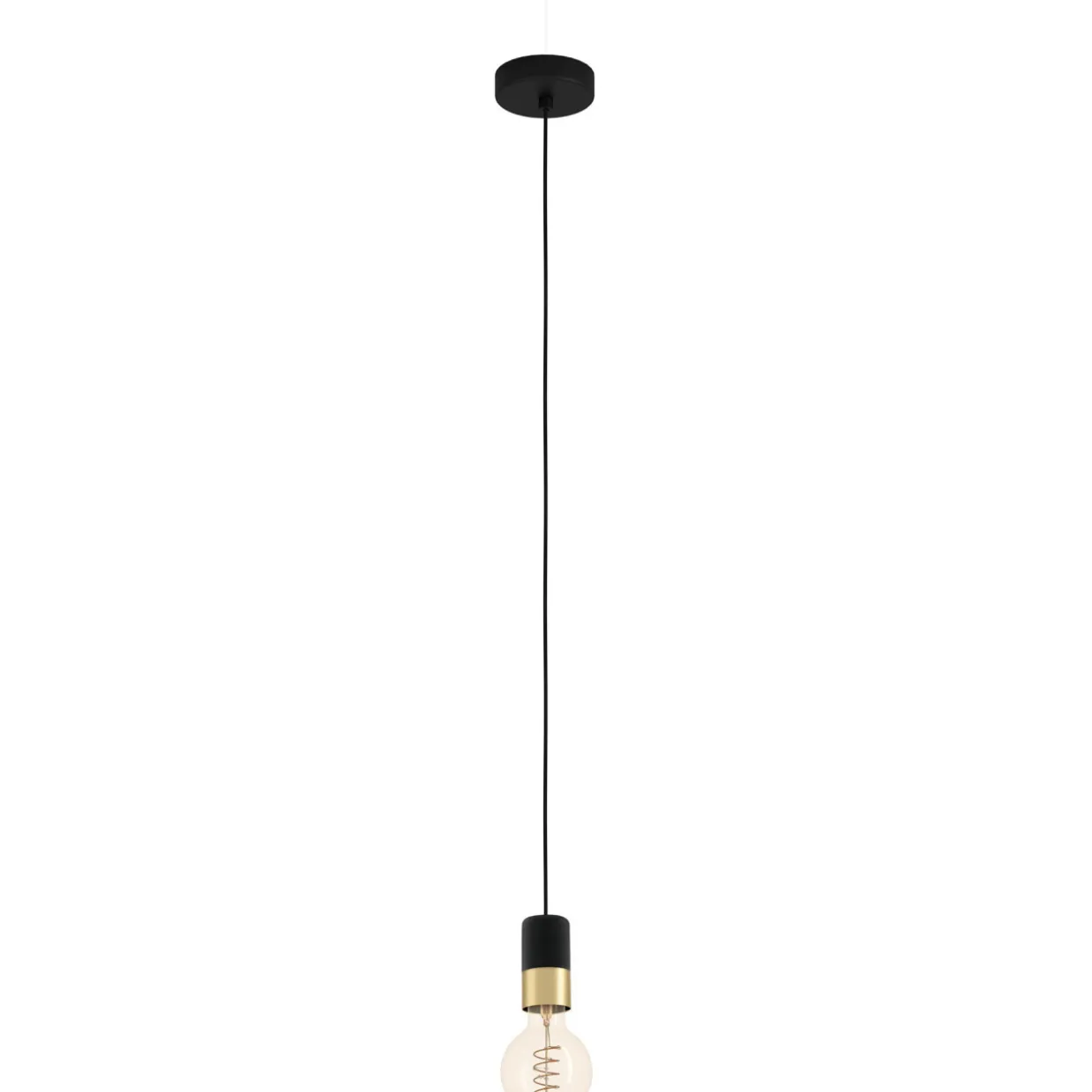 Riippuvalaisin EGLO Calari 40W Ø4,5cm musta/messinki