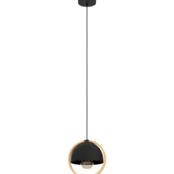 Riippuvalaisin EGLO Callow 40W Ø23cm puu/musta