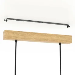 Riippuvalaisin EGLO Castralvo 5x28W 121x15cm puu/mattanikkeli/meripihka