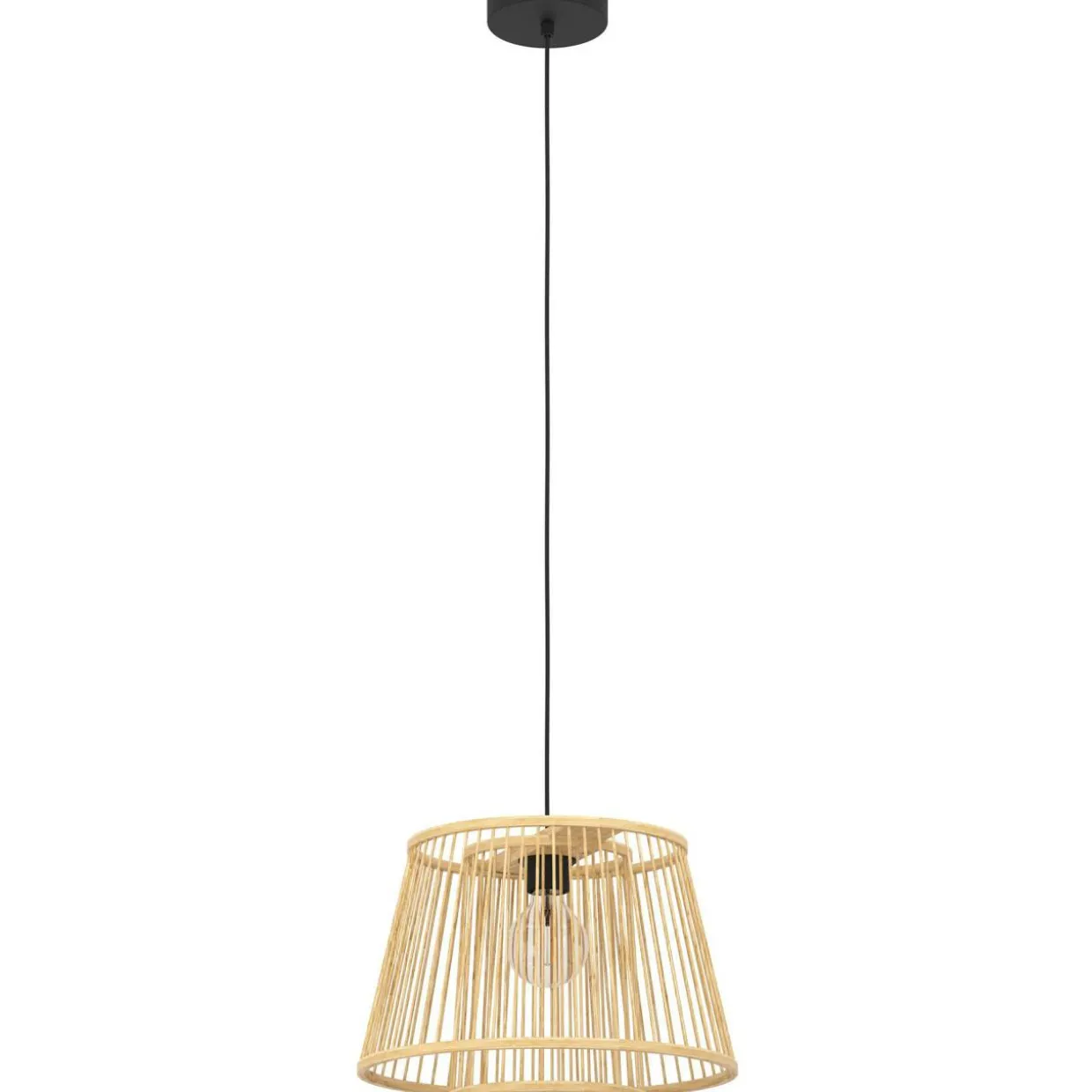 Riippuvalaisin EGLO Hykeham 40W Ø38cm puu/musta