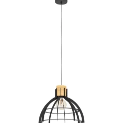 Riippuvalaisin EGLO Stillington 40W Ø41,5cm musta/puu