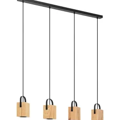 Riippuvalaisin 4-os EGLO Ayles led 4x3W 93x8,5cm puu/musta