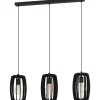 Riippuvalaisin 3-os EGLO Bajazzara 3x40W 89x19cm musta