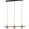 Riippuvalaisin 3-os EGLO Bramerton 3x40W 81x12cm puu/musta