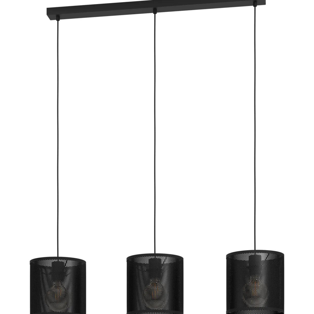 Riippuvalaisin 3-os EGLO Manby 3x40W 90x20cm musta