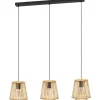 Riippuvalaisin 3-os Hykeham 3x40W 91x21cm puu/musta