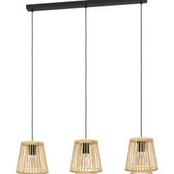 Riippuvalaisin 3-os Hykeham 3x40W 91x21cm puu/musta