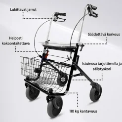 Rollaattori Arvo, musta