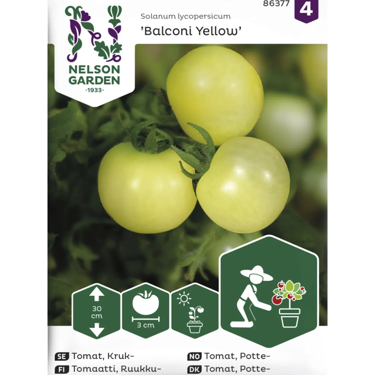 Ruukkutomaatti siemen Nelson Garden Basic Balconi Yellow