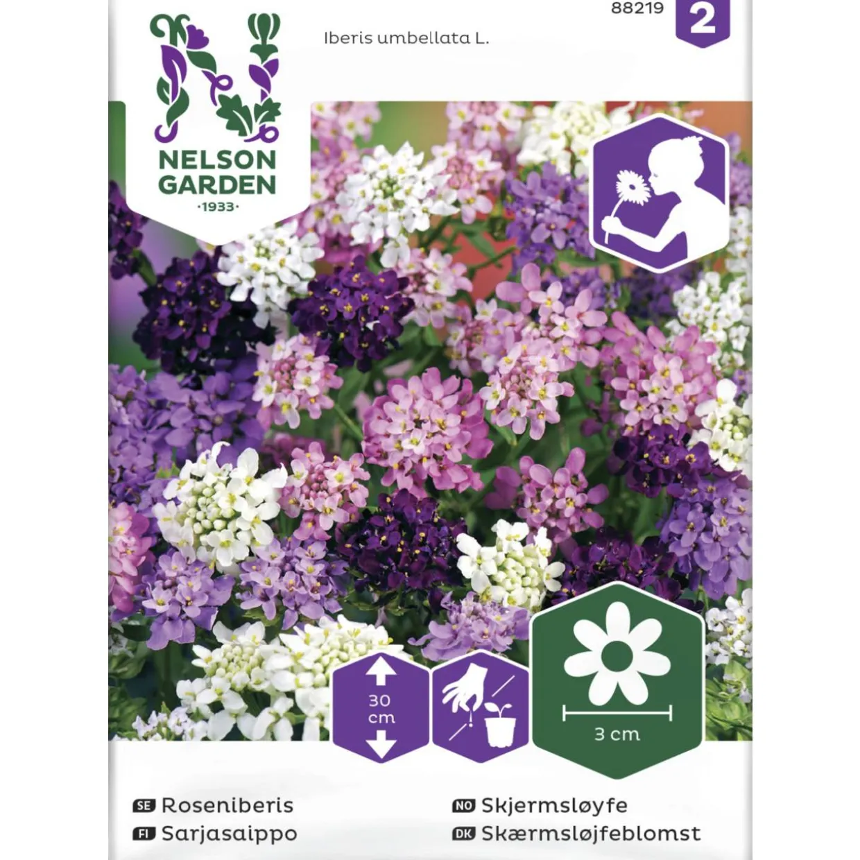 Sarjasaippo siemen Nelson Garden Basic väriseos