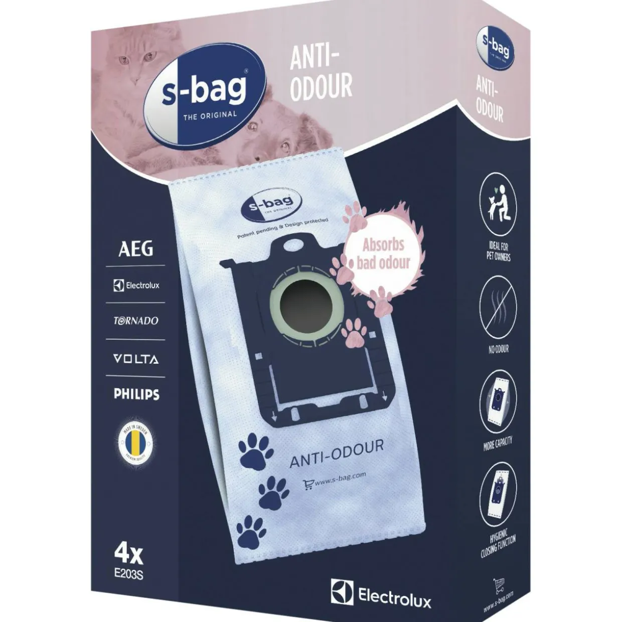 s-bag® Anti-Odour E203S 4 kpl
