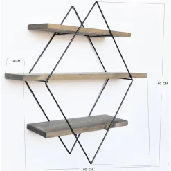 Seinähylly Chic Home 60 x 14 x 60 cm Wilma