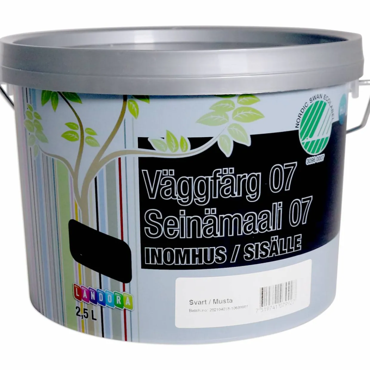 Seinämaali 2,5 L 07 musta 17